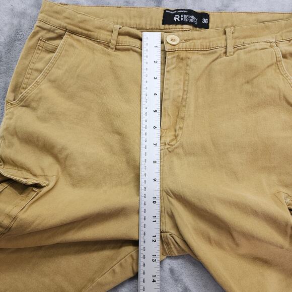 Refinery Republic Shorts Mens 36 Tan Cargo Utility Outdoors Summer Casual Work - Picture 7 of 10